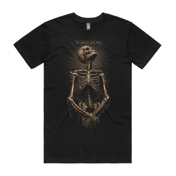 Black front flat lay
